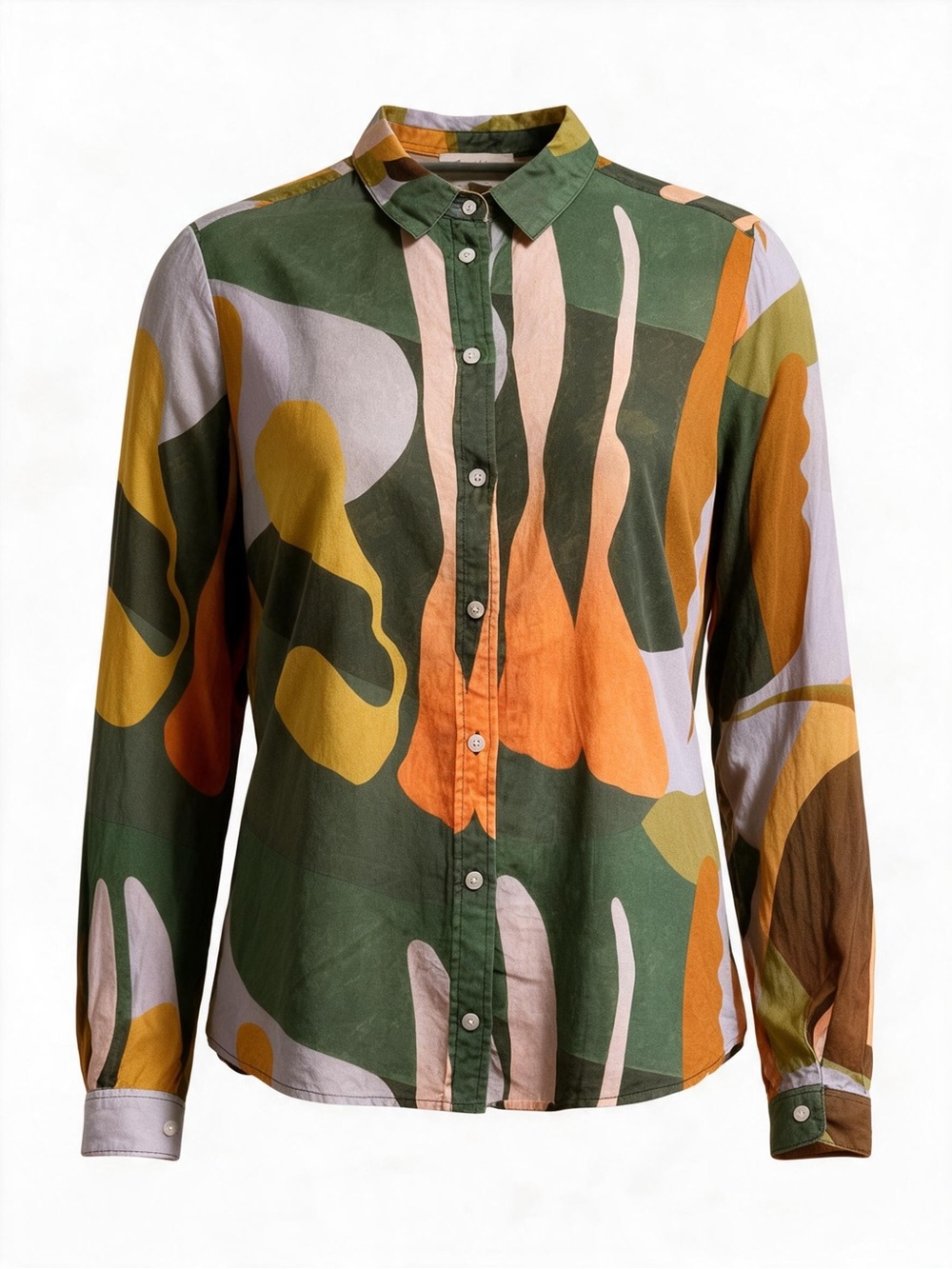 Sézane x Rafael Uriegas Pierro Shirt Lugar Abstract Print Size 34